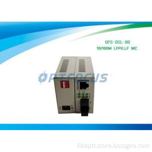 External Fiber Media Converter 10/100/1000M , LFP 80 km Opt